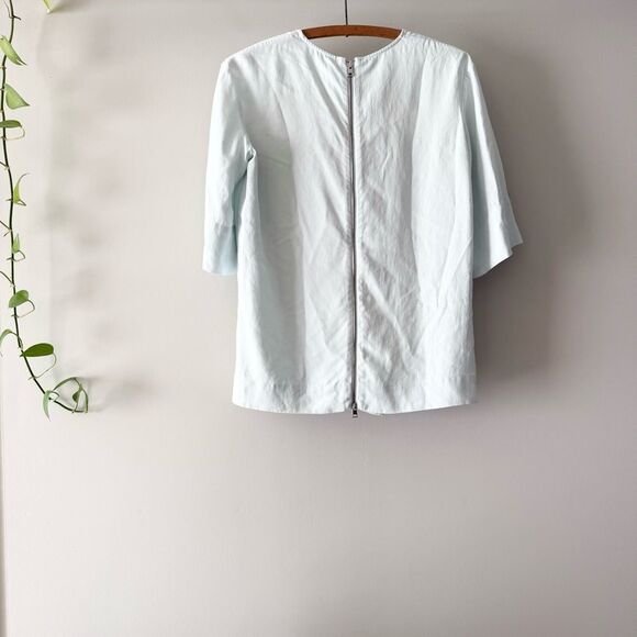 Everlane Japanese GoWeave Zip Back Top Mint 0 - Picture 4 of 5